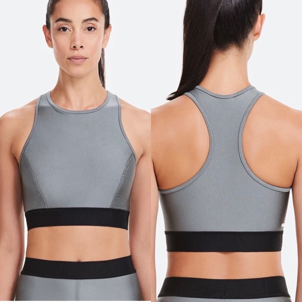 NWT $85 Alala Frame Sports Bra in Gunmetal